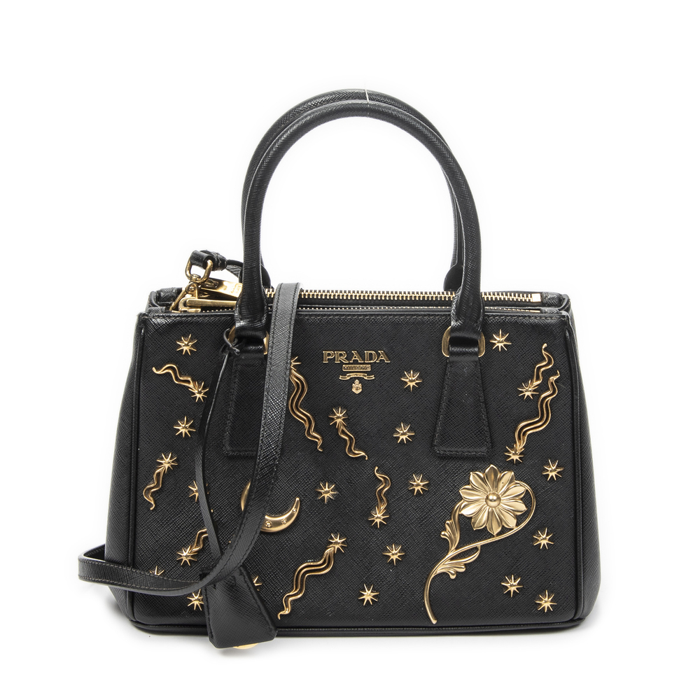 Prada Small Star Moon Galleria Double Zip Tote